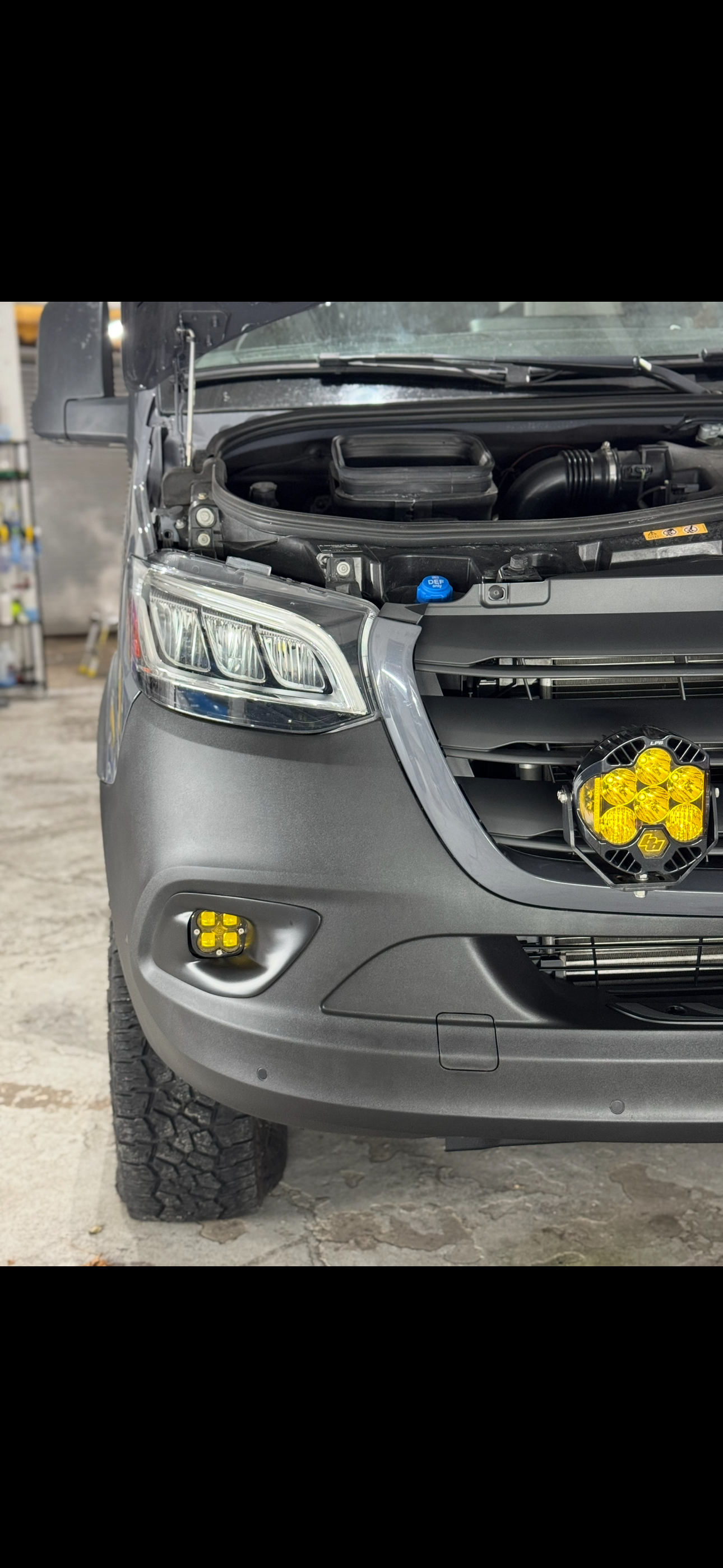 Mercedes-Benz Sprinter Van (2019+) Fog Light Trim Bezels for Baja Designs Squadron