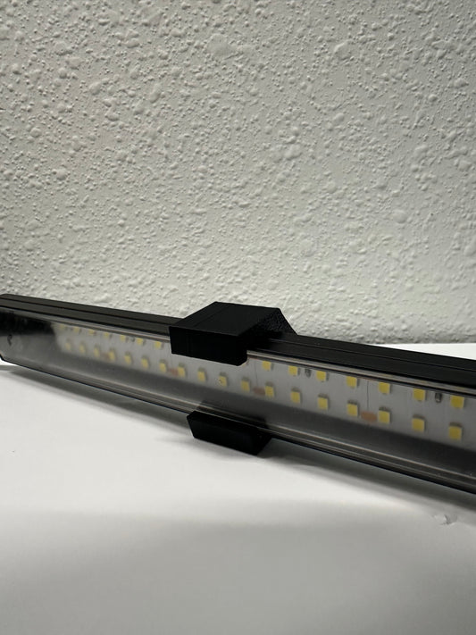 90° Magnetic Mounting Brackets for 24x12mm LED Aluminum Profiles – 4-Pack (Black ABS)