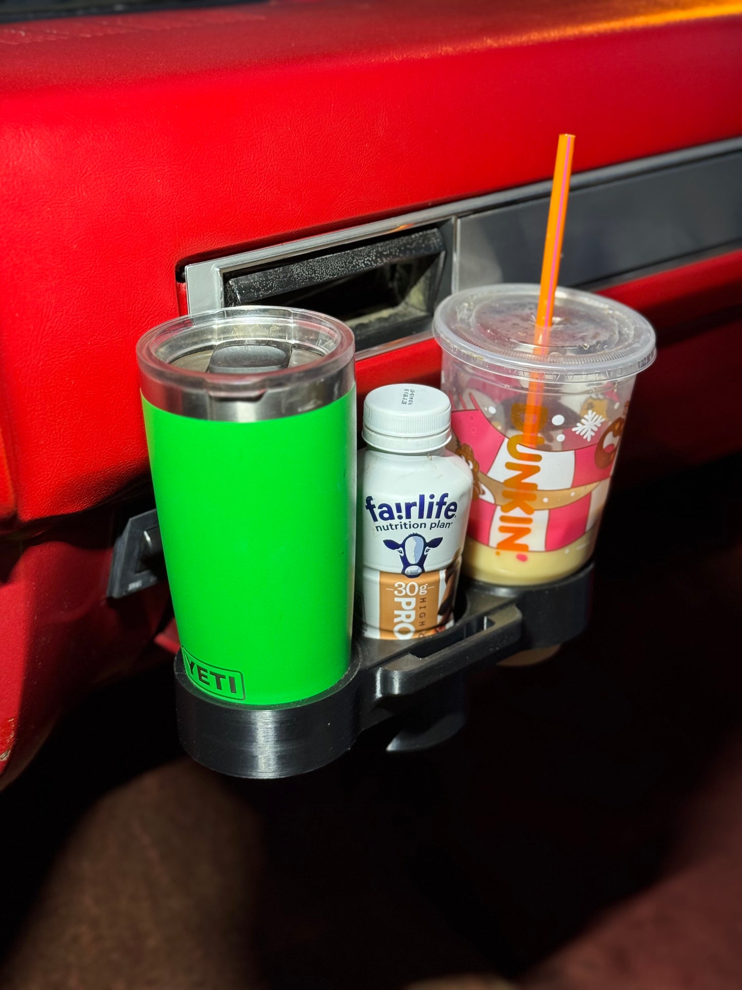 Chevy C10 Cup Holder Triple Slot – Fits Factory Ashtray Slot (ABS)